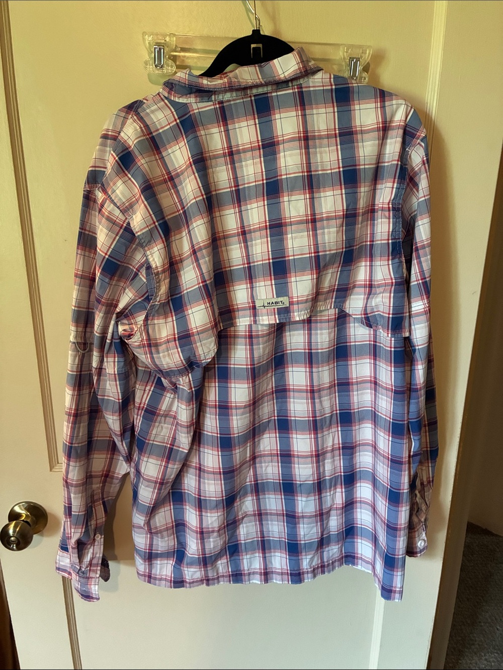 Habit Men’s Plaid Button-Down Shirt - Blue & Red and Blue & White - Picture 3 of 8